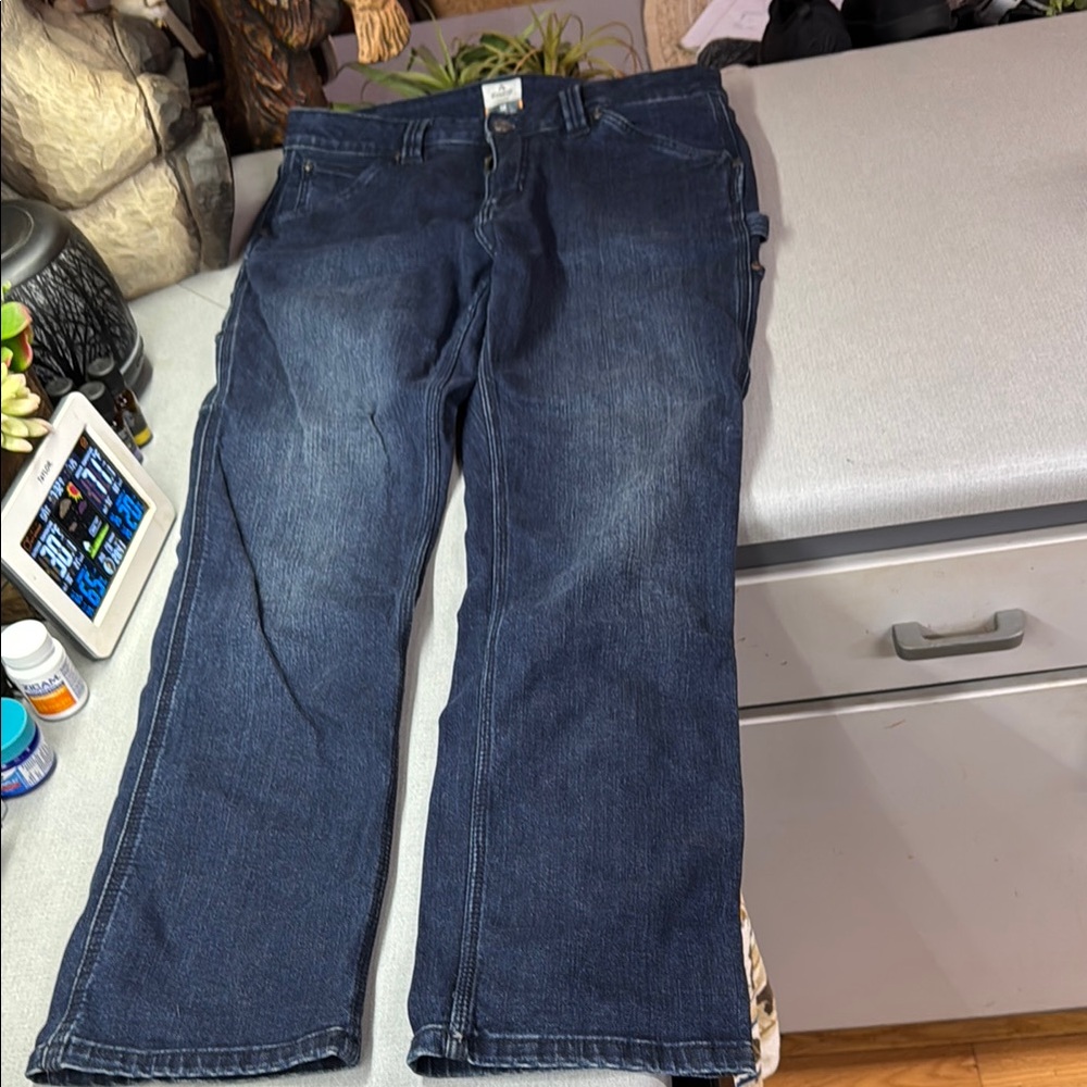 Ridge cut Dark Blue Jeans